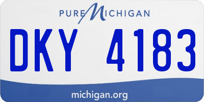 MI license plate DKY4183