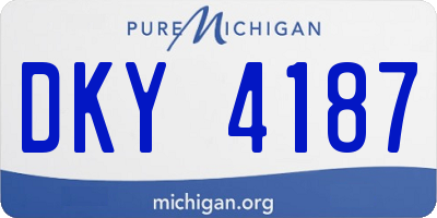 MI license plate DKY4187