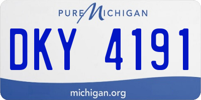 MI license plate DKY4191