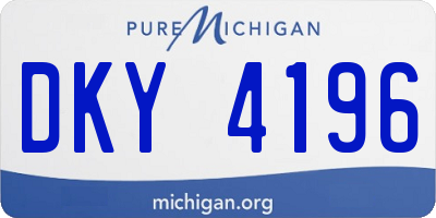 MI license plate DKY4196