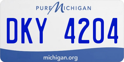 MI license plate DKY4204