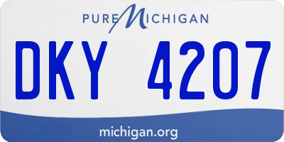 MI license plate DKY4207