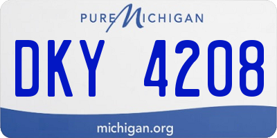 MI license plate DKY4208