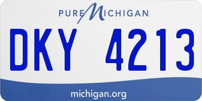 MI license plate DKY4213