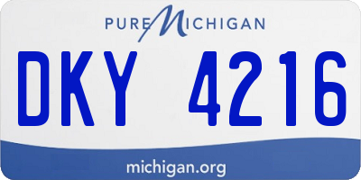 MI license plate DKY4216