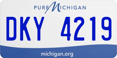 MI license plate DKY4219