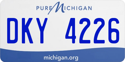 MI license plate DKY4226