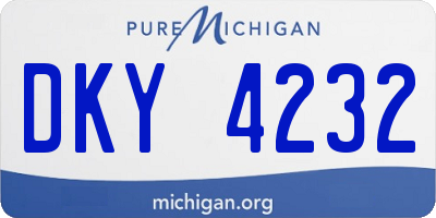 MI license plate DKY4232