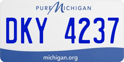 MI license plate DKY4237