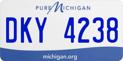 MI license plate DKY4238