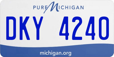 MI license plate DKY4240