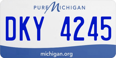 MI license plate DKY4245