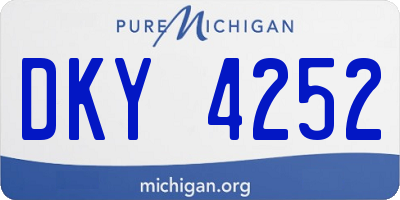 MI license plate DKY4252