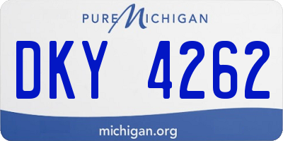 MI license plate DKY4262