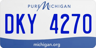 MI license plate DKY4270