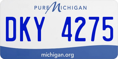 MI license plate DKY4275