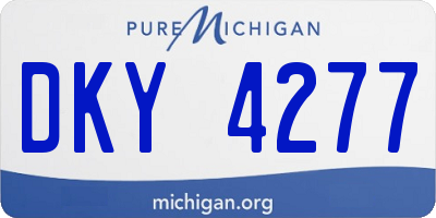 MI license plate DKY4277