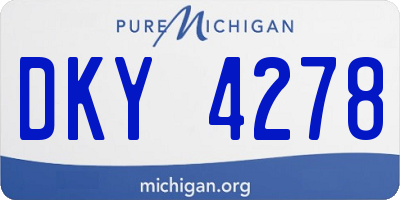 MI license plate DKY4278