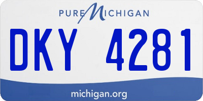MI license plate DKY4281