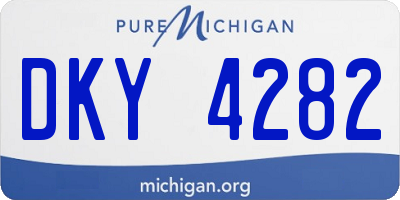 MI license plate DKY4282