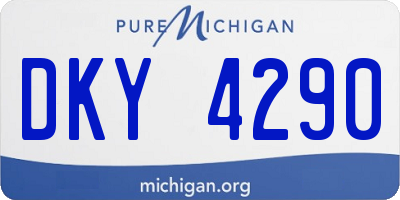 MI license plate DKY4290