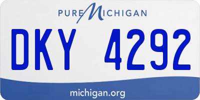 MI license plate DKY4292