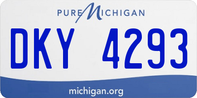 MI license plate DKY4293