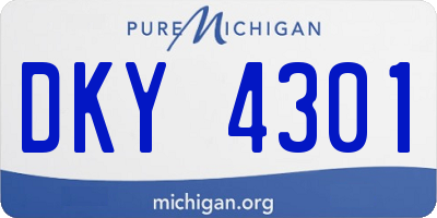 MI license plate DKY4301