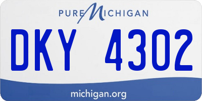 MI license plate DKY4302