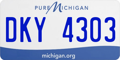 MI license plate DKY4303