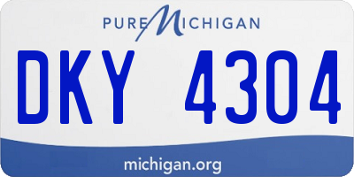MI license plate DKY4304