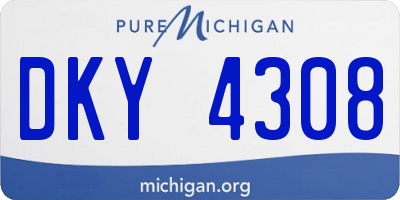 MI license plate DKY4308
