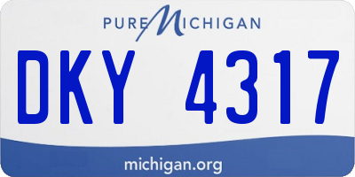MI license plate DKY4317