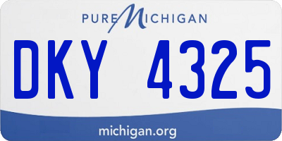 MI license plate DKY4325