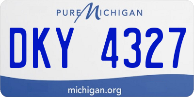 MI license plate DKY4327