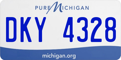 MI license plate DKY4328