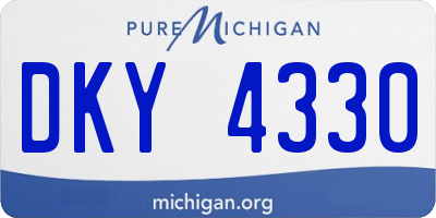 MI license plate DKY4330