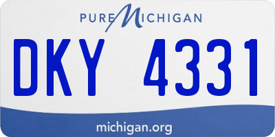 MI license plate DKY4331