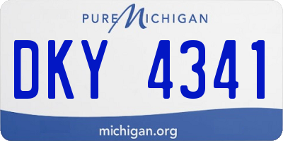 MI license plate DKY4341