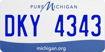 MI license plate DKY4343