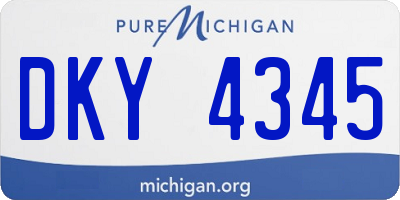 MI license plate DKY4345