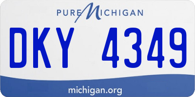 MI license plate DKY4349