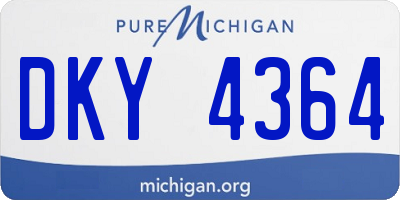MI license plate DKY4364