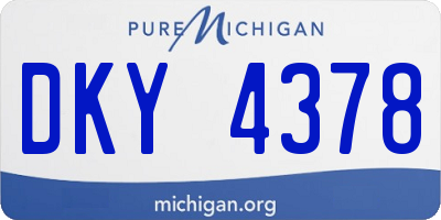 MI license plate DKY4378