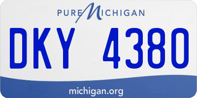 MI license plate DKY4380
