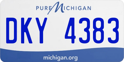 MI license plate DKY4383