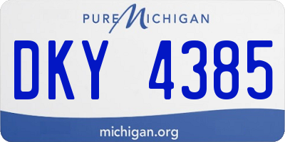 MI license plate DKY4385