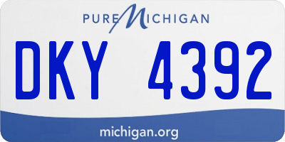 MI license plate DKY4392
