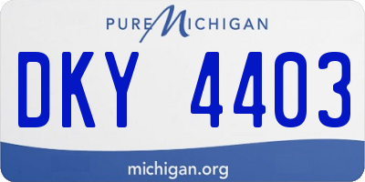 MI license plate DKY4403