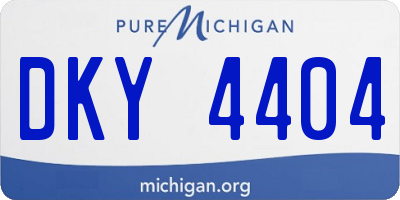 MI license plate DKY4404